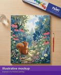 Thumbnail for Illustration of the completed paint by numbers - Squirrel in Flower Meadow 40x50cm