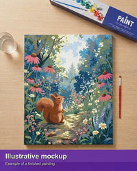 Thumbnail for Illustration of the completed paint by numbers - Squirrel in Flower Meadow 40x50cm