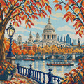 Thumbnail for St Pauls through Autumn Branches, 40x40 cm diamond painting – full design preview without the close-up inset