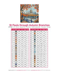 Thumbnail for DMC color chart for St Pauls through Autumn Branches diamond painting - 36 colors