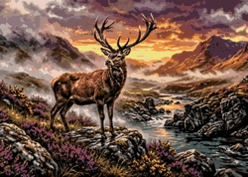 Diamantmönster för Stag at Sunset