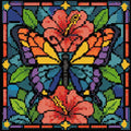 Miniatyrbild: Diamantmönster för Stained Glass Butterfly
