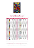 Thumbnail for DMC color chart for Stained Glass Flowers diamond painting - 35 colors