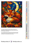 Thumbnail for Paint color chart and instructions - Stained Glass Fox 40x50cm