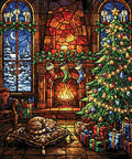 Thumbnail for Diamond painting pattern chart - Stained Glass Holiday