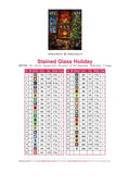 Thumbnail for DMC color chart for Stained Glass Holiday diamond painting - 39 colors