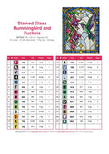 Thumbnail for DMC color chart for Stained Glass Hummingbird and Fuchsia diamond painting - 27 colors