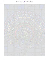 Thumbnail for Paint by numbers numbered canvas - Stained Glass Peacock 40x50cm
