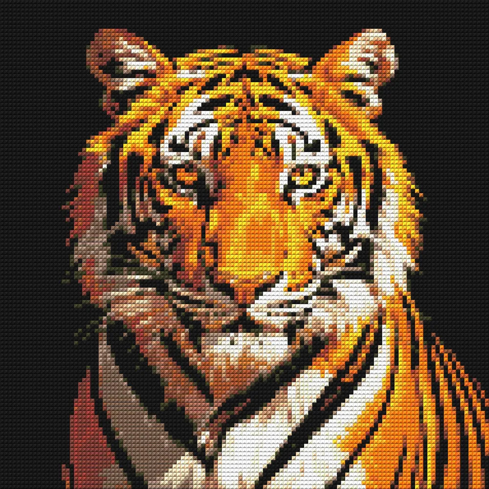 Diamond Pattern - Staring Tiger