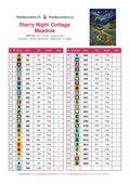 Thumbnail for DMC color chart for Starry Night Cottage Meadow diamond painting - 49 colors