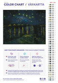 Thumbnail for Paint color chart and instructions - Starry Night Over the Rhône 50x40cm