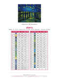 Thumbnail for DMC color chart for Starry Night Over The Rhone diamond painting - 41 colors