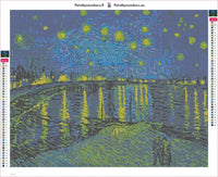 Thumbnail for starry diamond painting adhesive canvas 50x40cm