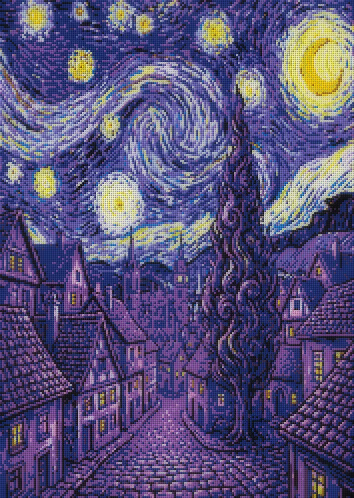 Diamond pattern - Starry Night Tree