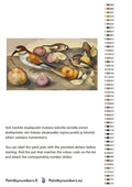 Thumbnail for Paint color chart and instructions - Still Life with Birds and Fruit 70x40cm