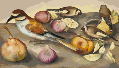 Still Life with Birds and Fruit paint by numbers - Giovanna Garzoni
