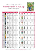 Thumbnail for DMC color chart for Summer Flowers in Blue Jug diamond painting - 56 colors