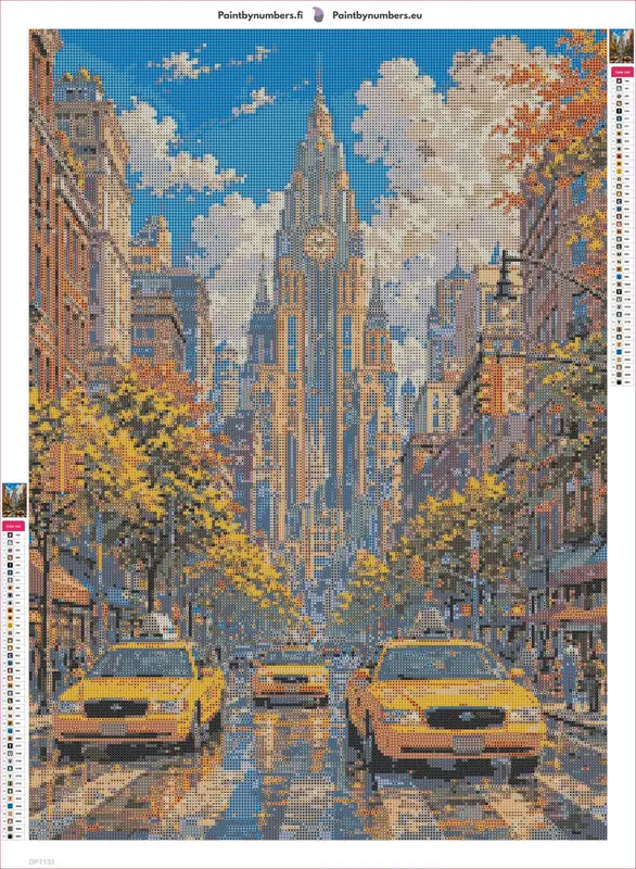 City Clock Tower diamond painting adhesive canvas 50x70cm