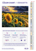 Thumbnail for Paint color chart and instructions - Sunflowers before the Storm 50x40cm