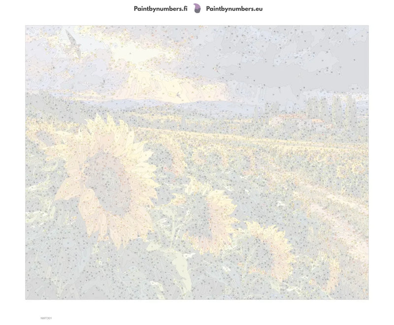 Paint by numbers numbered canvas - Sunflowers before the Storm 50x40cm