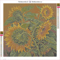 Thumbnail for Sunflowers diamond painting adhesive canvas 40x40cm