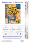Thumbnail for Paint color chart and instructions - Sunflowers on a Blue Chair 40x50cm
