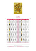 Thumbnail for DMC color chart for Sunflowers Vase With 15 diamond painting - 35 colors