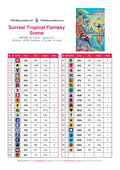 Thumbnail for DMC color chart for Surreal Tropical Fantasy Scene diamond painting - 39 colors