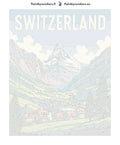 Thumbnail for Numbered canvas - Switzerland Travel Poster 40x50cm