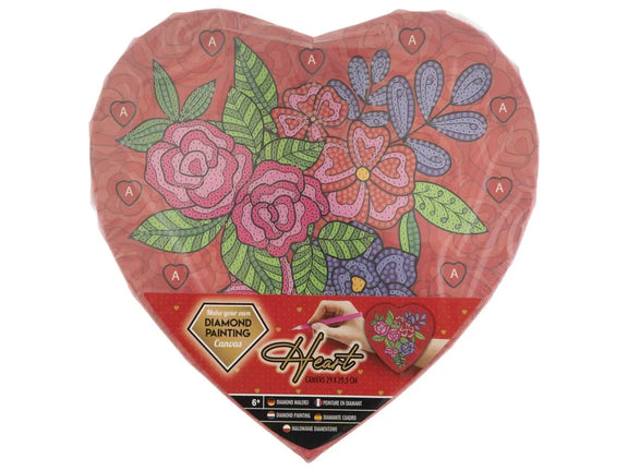 Sparkling Heart diamond painting 29cm front view