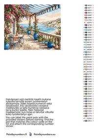 Thumbnail for Paint color chart and instructions - Terrace with Sea View 50x40cm