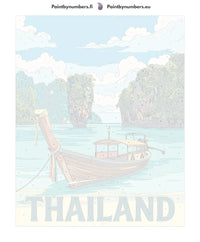 Thumbnail for Numbered canvas - Thailand Travel Poster 40x50cm