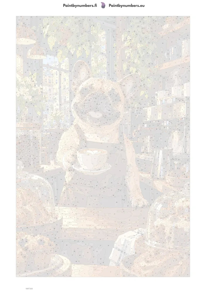 Paint by numbers numbered canvas - The Barista 40x60cm