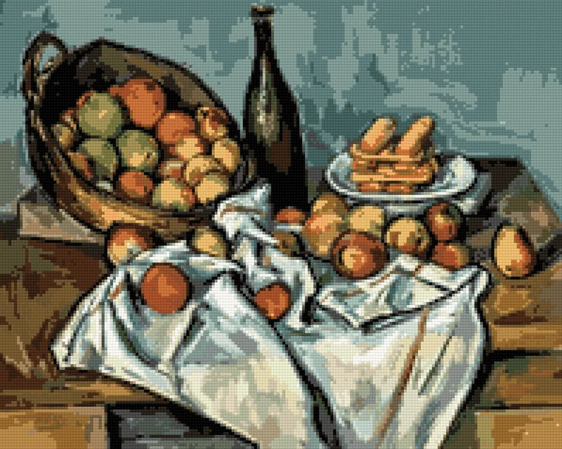 Förhandsvisning av diamantmönstret för Cézannes The Basket of Apples
