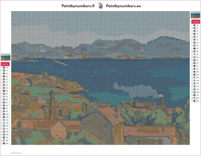 Diamond painting adhesive canvas preview - The Bay Of Marseille Seen From Lestaque