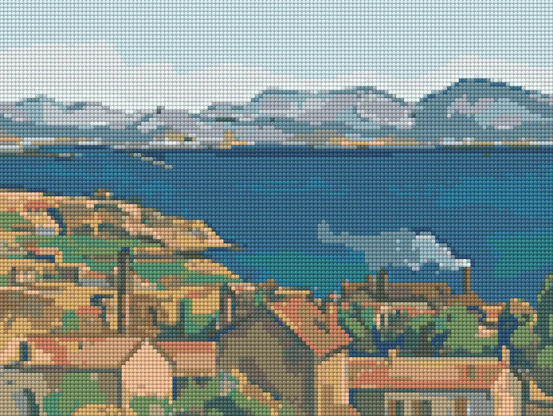 Förhandsvisning av diamantmönstret för Cézannes vy över Marseille från L'Estaque