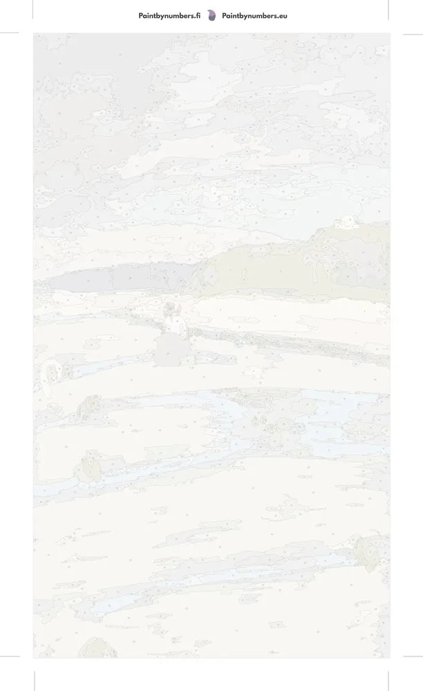 Paint by numbers numbered canvas - The Beach at Saint-Jacut 40x70cm