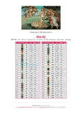 Thumbnail for DMC color chart for The Birth Of Venus diamond painting - 50 colors