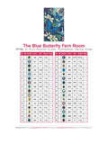 Thumbnail for DMC color chart for The Blue Butterfly Fern Room diamond painting - 32 colors