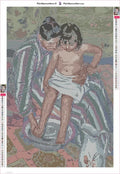 Thumbnail for Diamond painting adhesive canvas preview - The Childs Bath