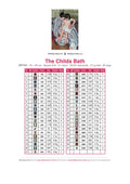 Thumbnail for DMC color chart for The Childs Bath diamond painting - 41 colors