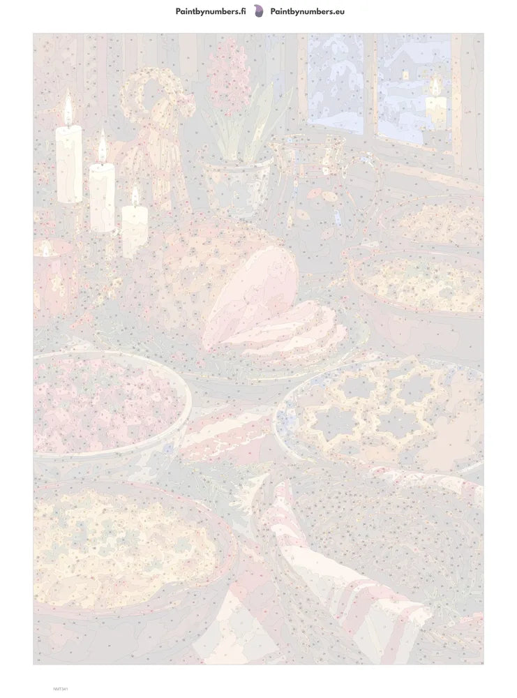 Paint by numbers numbered canvas - The Christmas Table 50x70cm