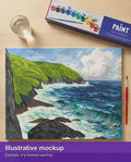 Thumbnail for Finished paint by numbers mockup - The Cliffs at Beg-ar-Fry Saint-Jean-du-Doigt 50x40cm
