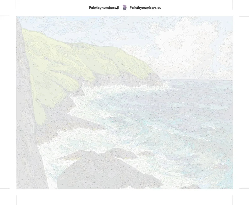 Paint by numbers numbered canvas - The Cliffs at Beg-ar-Fry Saint-Jean-du-Doigt 50x40cm