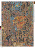 Thumbnail for Diamond painting adhesive canvas preview - The Clockwork Pumpkin Workshop