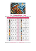 Thumbnail for DMC color chart for The Copper Ridge Tiger diamond painting - 32 colors