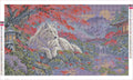 Thumbnail for Diamond painting adhesive canvas preview - The Crimson Maple Wolf