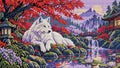 Thumbnail for The Crimson Maple Wolf, 70x40 cm diamond painting – full design preview without the close-up inset