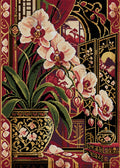 Thumbnail for The Crimson Orchid Screen, 50x70 cm diamond painting – full design preview without the close-up inset