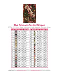 Thumbnail for DMC color chart for The Crimson Orchid Screen diamond painting - 42 colors